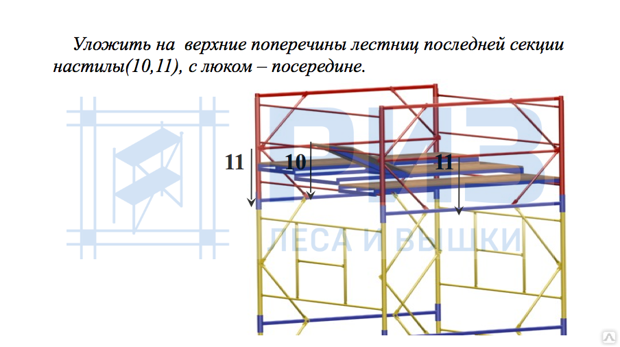 Вышка тура ВС-250/2.0 Базовый блок + 15 секций (19.5 м)